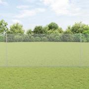 vidaXL Staket med stolpar Silver 1.4 x 10 m Stål