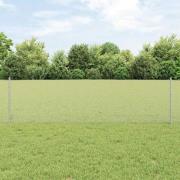 vidaXL Staket med stolpar Silver 0.6 x 25 m Stål