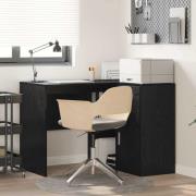 vidaXL Hörnskrivbord 2 pcs Svart ek 102 x 50 x 75 cm Konstruerat trä