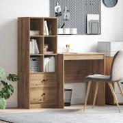 vidaXL Skrivbord med förvaring 2 pcs artisan ek 70 x 50 x 76 cm