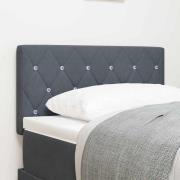 vidaXL LED huvuddyna med LED-ljusslingor Mörkgrå 80 cm Sammet