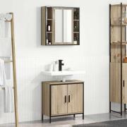 vidaXL Badrumsmöbelset 2 pcs Brun 60 x 30 x 60 cm Konstruerat trä