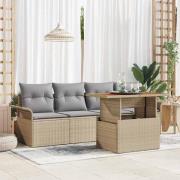 vidaXL Trädgårdsoffset 5 pcs beige och ljusgrå 100 x 55 x 73 cm