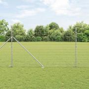 vidaXL Stängsel för åker / äng Silver 25 x 1.5 m Galvaniserat stål
