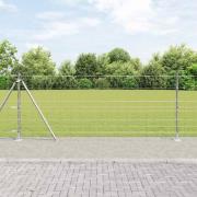 vidaXL Stängsel för åker / äng Silver 50 x 1 m Galvaniserat stål
