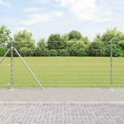 vidaXL Stängsel för åker / äng Silver 50 x 1.2 m Galvaniserat stål