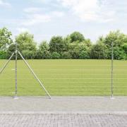 vidaXL Stängsel för åker / äng Silver 50 x 1.4 m Galvaniserat stål