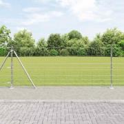 vidaXL Stängsel för åker / äng Silver 100 x 1 m Galvaniserat stål