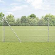 vidaXL Stängselstolpe Silver 10 x 1,6 m (12 x 12 mm nät) Stål