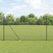 vidaXL Stängselstolpe Grå 25 x 1,5 m (12 x 12 mm nät) Stål