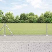 vidaXL Staket med stolpar Silver 0.6 x 100 m Stål