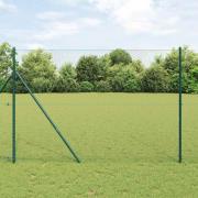 vidaXL Staket med stolpar Grå 1.5 x 50 m PVC-belagd stål