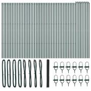 vidaXL Stängselstolpe Grå 100 x 1,6 m (36 mm nät) Stål och PVC