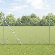 vidaXL Staket med stolpar Silver 1.6 x 10 m PVC-belagd stål