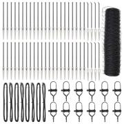 vidaXL Stängselstolpe Grå 100 x 0,5 m (50 mm nät) Stål och PVC