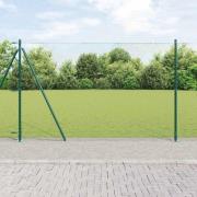 vidaXL Stängselstolpe Grön 25 x 1,4 m (25 mm nät) Stål och PVC