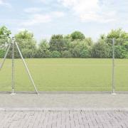 vidaXL Stängselstolpe Silver 50 x 1,2 m (13 mm nät) Stål