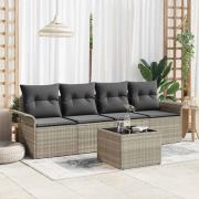 vidaXL Trädgårdsoffset Manuell 5 pcs Ljusgrå, Mörkgrå 55 x 55 x 37 cm