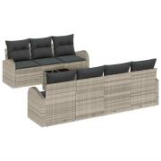 vidaXL Trädgårdsoffset Manuell 8 pcs Ljusgrå, Mörkgrå 55 x 55 x 37 cm