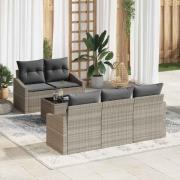 vidaXL Trädgårdsoffset 6 pcs Ljusgrå och mörkgrå 55 x 55 x 37 cm