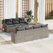 vidaXL Trädgårdsoffset Manuell 8 pcs Ljusgrå, Mörkgrå 55 x 55 x 37 cm