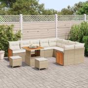 vidaXL Trädgårdsoffset 12 pcs beige och gräddvit 80 x 80 x 71 cm
