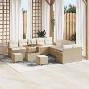 vidaXL Trädgårdsoffset 13 pcs Beige och gräddfärgad 90 x 55 x 71 cm