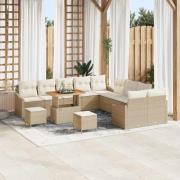 vidaXL Trädgårdsoffset 13 pcs Beige och gräddfärgad 100 x 100 x 71 cm