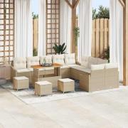 vidaXL Trädgårdsoffset 13 pcs Beige och gräddfärgad 100 x 100 x 71 cm