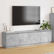 vidaXL TV-skåp med LED Betonggrå 180 x 38 x 49 cm Konstruerat trä