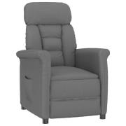 vidaXL Reclinersoffa Mörkgrå Mörkgrå 70.5 x 96.5 x 95 cm tyg
