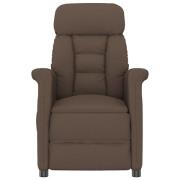 vidaXL Massagefåtölj med kudde Brun 70.5 x 96.5 x 95 cm Konstläder