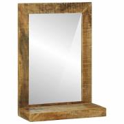 vidaXL Badrumsspegel Brun 50 x 22 x 70 cm Massivt grovt mangoträd