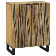 vidaXL Sideboard Brun 60 x 33.5 x 75 cm Massivt Mangoträ