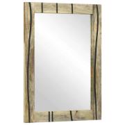 vidaXL Badrumsspegel Brun 50 x 2.5 x 70 cm Massivt mango trä, glas