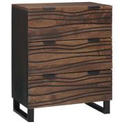 vidaXL Sideboard med låda Brun 60 x 33.5 x 75 cm Massivt Mangoträ