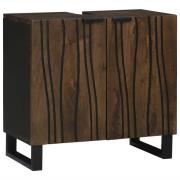 vidaXL Tvättställsskåp Brun, Svart 62 x 33 x 58 cm Massivt Mangoträ