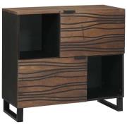 vidaXL Sideboard Brun 80 x 33 x 75 cm massivt mangoträ