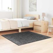 vidaXL Anti-glid Shaggy Matta Mörkgrå 120 x 120 cm PP