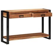 vidaXL Konsolbord med låda Brun 120 x 33 x 75 cm massivt akacia