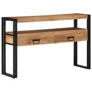 vidaXL Konsolbord med låda Brun 120 x 33 x 75 cm massivt akacia