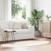vidaXL Områdesmattor Oval HUARTE Kräm 120 x 170 cm 100% Polyester