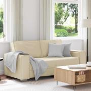 vidaXL Soffafåtölj med kudde Kräm 180 x 78 x 84 cm Konstläder