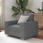 vidaXL Soffa med kudde Mörkgrå 100 x 77 x 82 cm tyg