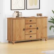 vidaXL Sideboard med låda ASKIM 133,5 x 40 x 79 cm Massiv furu