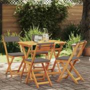 vidaXL Bistroset 5 pcs Brun massivt akacia