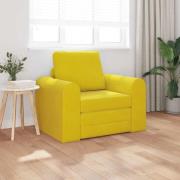 vidaXL Golvsängsoffa 2-i-1 Gul 98x71x83 cm Sammet
