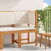 vidaXL Trädgård Stol med kudde Brun 50 x 50 x 91cm Massivt akaciaträ