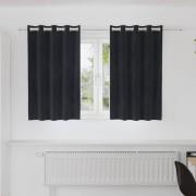 vidaXL Mörkläggningsgardiner 2 pcs Svart 140 x 140 cm Sammet