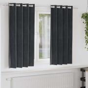 vidaXL Mörkläggningsgardiner 2 pcs Mörkgrå 140 x 175 cm Sammet